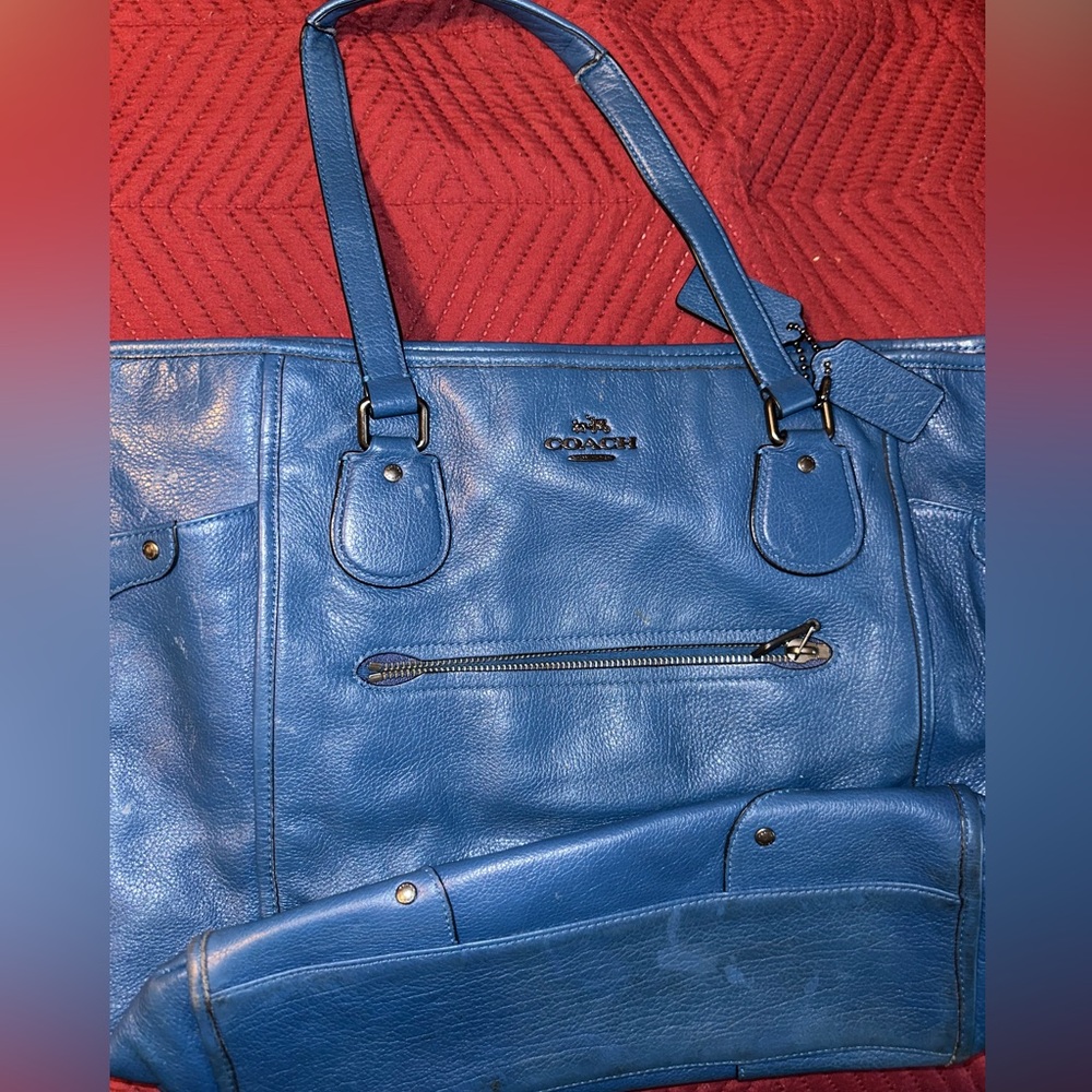 Large, laptop or diaper Coach bag
